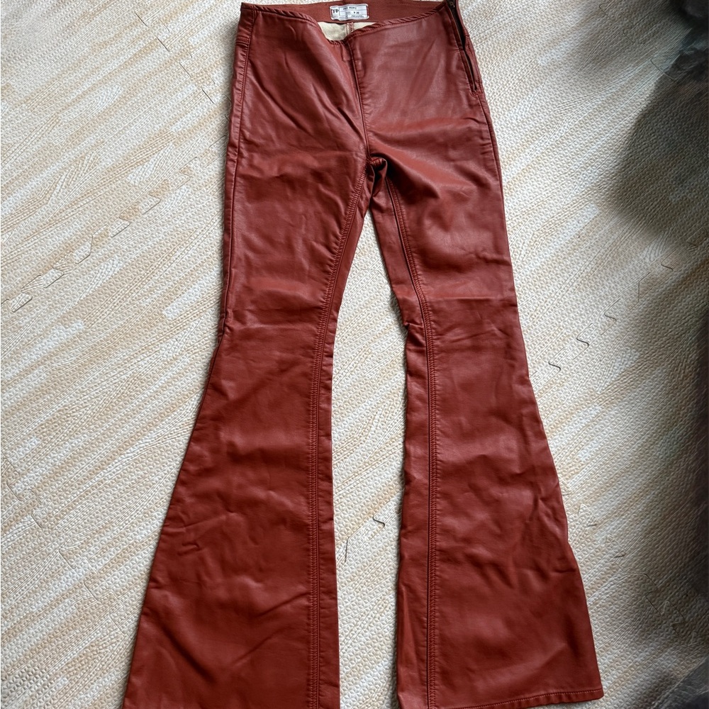 Free People Rust Flare Jeans